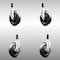 Service Caster 5 Inch 316SS Soft Rubber Swivel 7/8 Inch Expanding Stem Caster Brake SCC, 2PK SCC-SS316EX20S514-SRS-2-TLB-2-78 - alternate 1